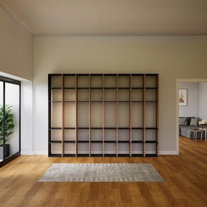 Bibliotheksregal Graphitgrau - Individuelles Regal für Bibliothek: Einzigartiges Design - 310 x 232 x 34 cm, konfigurierbar