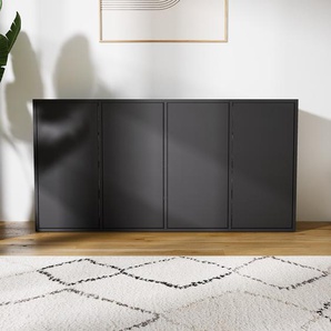 Sideboard Graphitgrau - Designer-Sideboard: Türen in Graphitgrau - Hochwertige Materialien - 156 x 79 x 34 cm, Individuell konfigurierbar