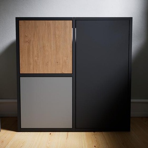 Kommode Graphitgrau - Design-Lowboard: Türen in Grau - Hochwertige Materialien - 79 x 79 x 34 cm, Selbst zusammenstellen