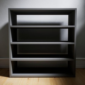 Bücherregal Grau - Modernes Regal für Bücher: Hochwertige Qualität, einzigartiges Design - 77 x 79 x 34 cm, Individuell konfigurierbar
