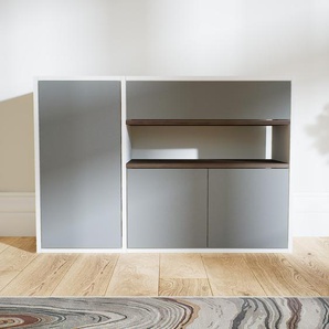 Kommode Grau - Lowboard: Schubladen in Grau & Türen in Grau - Hochwertige Materialien - 115 x 79 x 34 cm, konfigurierbar
