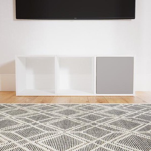 Lowboard Grau - Designer-TV-Board: Türen in Grau - Hochwertige Materialien - 118 x 40 x 34 cm, Komplett anpassbar