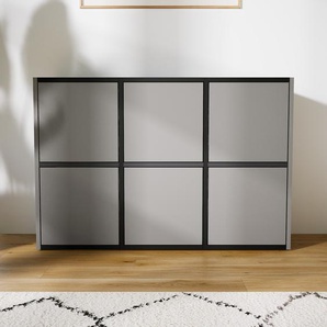 Kommode Grau - Design-Lowboard: Türen in Grau - Hochwertige Materialien - 118 x 79 x 34 cm, Selbst zusammenstellen