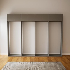 Aktenregal Grau - Flexibles Büroregal: Türen in Grau - Hochwertige Materialien - 300 x 232 x 34 cm, konfigurierbar