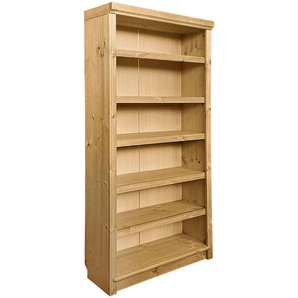 Bücherregal HOME AFFAIRE Soeren Regale Gr. H/T: 185cm x 29cm, 6 St., beige (gelaugt/geölt) in 2 Höhen und Tiefen, mit viel Stauraum