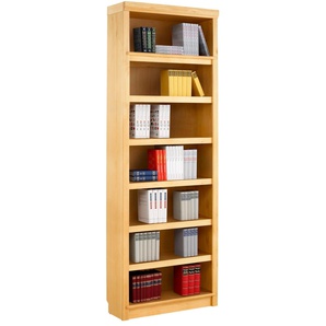 Bücherregal HOME AFFAIRE Soeren Regale Gr. H/T: 220cm x 29cm, 7 St., beige (gelaugt/geölt) in 2 Höhen und Tiefen, mit viel Stauraum