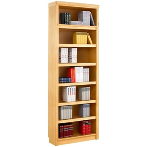 Bücherregal HOME AFFAIRE Soeren Regale Gr. H/T: 220cm x 33cm, 6 St., beige (gelaugt/geölt) in 2 Höhen und Tiefen, mit viel Stauraum