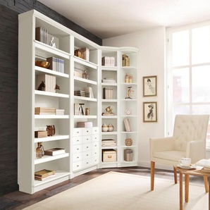 Bücherregal HOME AFFAIRE Soeren Regale Gr. H/T: 220 cm x 33 cm, 6 St., beige (cremeweiß) in 2 Höhen und Tiefen, mit viel Stauraum