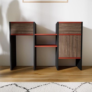 Sideboard Nussbaum - Sideboard: Schubladen in Nussbaum & Türen in Nussbaum - Hochwertige Materialien - 118 x 79 x 34 cm, konfigurierbar