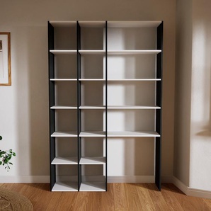 Bücherregal Schwarz - Modernes Regal für Bücher: Hochwertige Qualität, einzigartiges Design - 154 x 232 x 34 cm, Individuell konfigurierbar