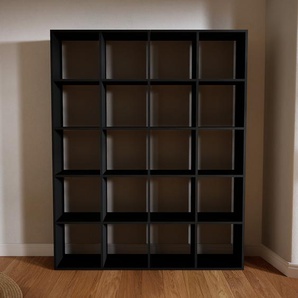 Bücherregal Schwarz - Modernes Regal für Bücher: Hochwertige Qualität, einzigartiges Design - 156 x 194 x 34 cm, Individuell konfigurierbar