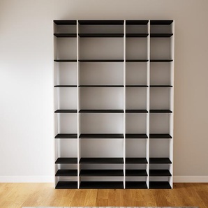 Bücherregal Schwarz - Modernes Regal für Bücher: Hochwertige Qualität, einzigartiges Design - 192 x 252 x 34 cm, Individuell konfigurierbar