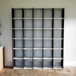 Bücherregal Schwarz - Modernes Regal für Bücher: Hochwertige Qualität, einzigartiges Design - 195 x 232 x 34 cm, Individuell konfigurierbar