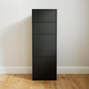 Schrank Schwarz - Moderner Schrank: Schubladen in Schwarz & Türen in Schwarz - Hochwertige Materialien - 41 x 117 x 34 cm, konfigurierbar