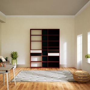 Bücherregal Schwarz - Modernes Regal für Bücher: Schubladen in Weiß - 190 x 254 x 34 cm, Individuell konfigurierbar