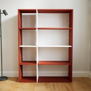 Bücherregal Terrakotta - Modernes Regal für Bücher: Hochwertige Qualität, einzigartiges Design - 115 x 156 x 34 cm, Individuell konfigurierbar