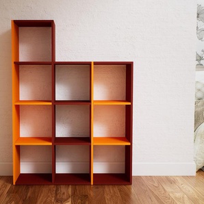 Bücherregal Terrakotta - Modernes Regal für Bücher: Hochwertige Qualität, einzigartiges Design - 118 x 156 x 34 cm, Individuell konfigurierbar