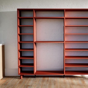 Bücherregal Terrakotta - Modernes Regal für Bücher: Hochwertige Qualität, einzigartiges Design - 190 x 168 x 34 cm, Individuell konfigurierbar
