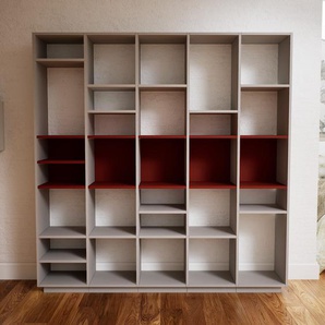 Bücherregal Terrakotta - Modernes Regal für Bücher: Hochwertige Qualität, einzigartiges Design - 195 x 200 x 34 cm, Individuell konfigurierbar