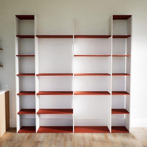 Bücherregal Terrakotta - Modernes Regal für Bücher: Hochwertige Qualität, einzigartiges Design - 228 x 232 x 34 cm, Individuell konfigurierbar
