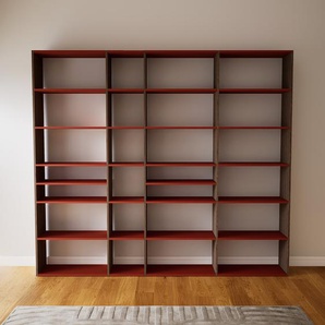 Bücherregal Terrakotta - Modernes Regal für Bücher: Hochwertige Qualität, einzigartiges Design - 264 x 232 x 34 cm, Individuell konfigurierbar