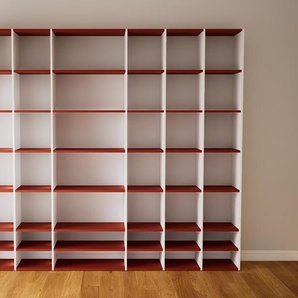 Bücherregal Terrakotta - Modernes Regal für Bücher: Hochwertige Qualität, einzigartiges Design - 269 x 232 x 34 cm, Individuell konfigurierbar