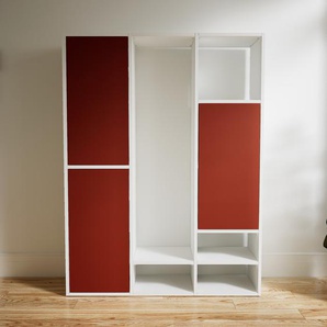 Bücherregal Terrakotta - Modernes Regal für Bücher: Türen in Terrakotta - 118 x 156 x 34 cm, Individuell konfigurierbar
