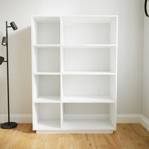 Bücherregal Weiß - Modernes Regal für Bücher: Hochwertige Qualität, einzigartiges Design - 115 x 162 x 47 cm, Individuell konfigurierbar