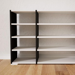 Bücherregal Weiß - Modernes Regal für Bücher: Hochwertige Qualität, einzigartiges Design - 115 x 81 x 34 cm, Individuell konfigurierbar