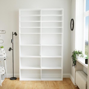 Bücherregal Weiß - Modernes Regal für Bücher: Hochwertige Qualität, einzigartiges Design - 151 x 232 x 34 cm, Individuell konfigurierbar