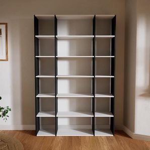 Bücherregal Weiß - Modernes Regal für Bücher: Hochwertige Qualität, einzigartiges Design - 154 x 232 x 34 cm, Individuell konfigurierbar