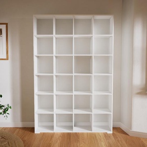 Bücherregal Weiß - Modernes Regal für Bücher: Hochwertige Qualität, einzigartiges Design - 156 x 234 x 34 cm, Individuell konfigurierbar