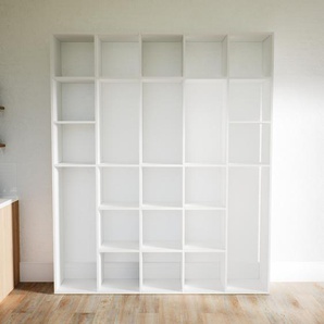 Bücherregal Weiß - Modernes Regal für Bücher: Hochwertige Qualität, einzigartiges Design - 195 x 232 x 34 cm, Individuell konfigurierbar