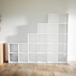 Bücherregal Weiß - Modernes Regal für Bücher: Hochwertige Qualität, einzigartiges Design - 233 x 194 x 34 cm, Individuell konfigurierbar