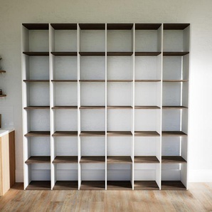 Bücherregal Weiß - Modernes Regal für Bücher: Hochwertige Qualität, einzigartiges Design - 233 x 232 x 34 cm, Individuell konfigurierbar