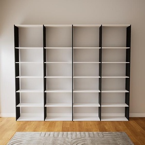 Bücherregal Weiß - Modernes Regal für Bücher: Hochwertige Qualität, einzigartiges Design - 300 x 252 x 34 cm, Individuell konfigurierbar