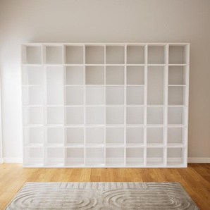 Bücherregal Weiß - Modernes Regal für Bücher: Hochwertige Qualität, einzigartiges Design - 310 x 232 x 34 cm, Individuell konfigurierbar