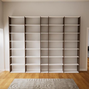 Bücherregal Weiß - Modernes Regal für Bücher: Hochwertige Qualität, einzigartiges Design - 339 x 271 x 34 cm, Individuell konfigurierbar