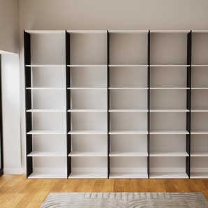 Bücherregal Weiß - Modernes Regal für Bücher: Hochwertige Qualität, einzigartiges Design - 375 x 252 x 34 cm, Individuell konfigurierbar