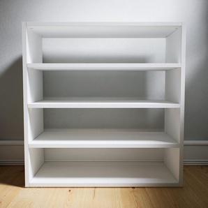 Bücherregal Weiß - Modernes Regal für Bücher: Hochwertige Qualität, einzigartiges Design - 77 x 79 x 34 cm, Individuell konfigurierbar