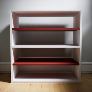 Bücherregal Weiß - Modernes Regal für Bücher: Hochwertige Qualität, einzigartiges Design - 77 x 79 x 34 cm, Individuell konfigurierbar