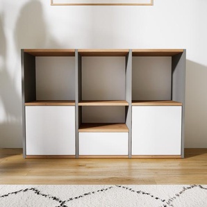 Sideboard Weiß - Sideboard: Schubladen in Weiß & Türen in Weiß - Hochwertige Materialien - 118 x 79 x 34 cm, konfigurierbar