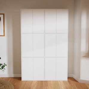 Aktenschrank Weiß - Flexibler Büroschrank: Türen in Weiß - Hochwertige Materialien - 151 x 232 x 34 cm, Modular