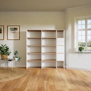 Aktenregal Weiß - Flexibles Büroregal: Türen in Weiß - Hochwertige Materialien - 190 x 194 x 47 cm, konfigurierbar
