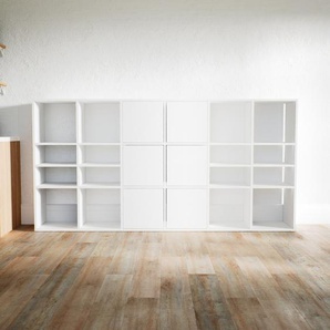 Sideboard Weiß - Designer-Sideboard: Türen in Weiß - Hochwertige Materialien - 233 x 117 x 34 cm, Individuell konfigurierbar