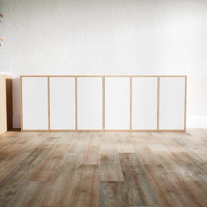 Sideboard Weiß - Designer-Sideboard: Türen in Weiß - Hochwertige Materialien - 233 x 79 x 34 cm, Individuell konfigurierbar
