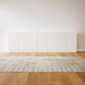 Sideboard Weiß - Designer-Sideboard: Türen in Weiß - Hochwertige Materialien - 267 x 79 x 34 cm, Individuell konfigurierbar