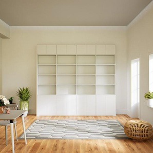 Aktenregal Weiß - Flexibles Büroregal: Türen in Weiß - Hochwertige Materialien - 300 x 273 x 34 cm, konfigurierbar