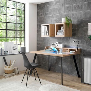 Büromöbel-Set MÄUSBACHER Arbeitsmöbel-Sets grau (asteiche, schwarz matt, graphit weiß) Büromöbel-Sets