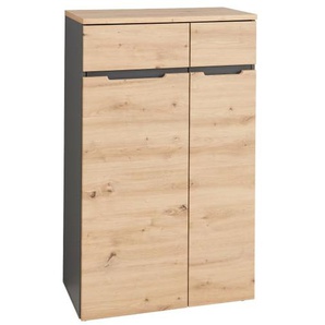 Büroschrank Memphis, Graphit/Artisan, Breite ca. 75 cm